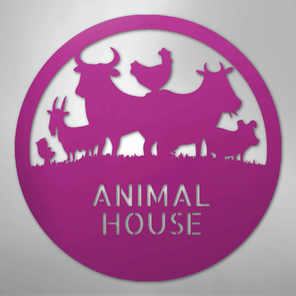 Personalized Animals Farm Metal Art Sign