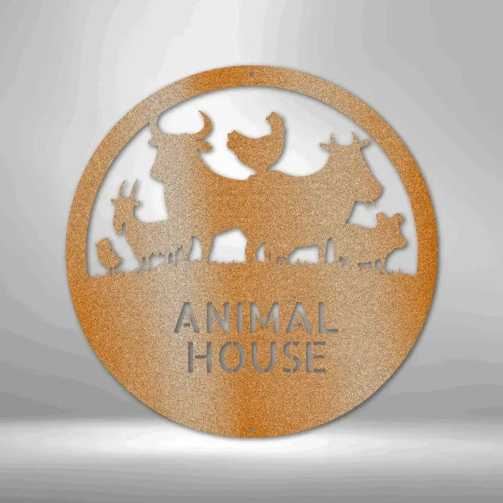 Personalized Animals Farm Metal Art Sign