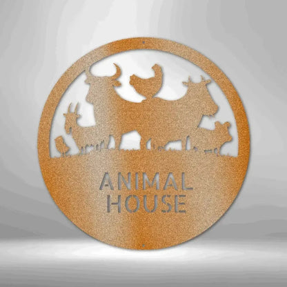 Personalized Animals Farm Metal Art Sign