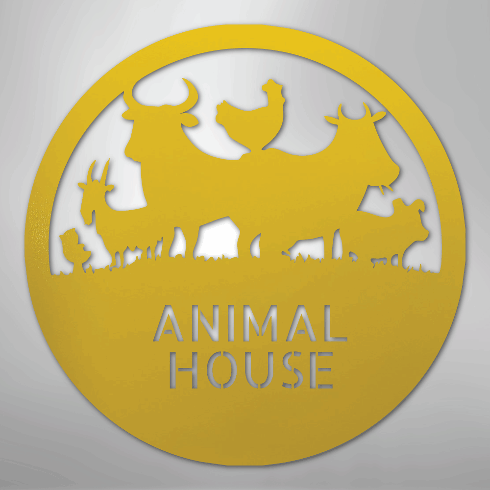 Personalized Animals Farm Metal Art Sign