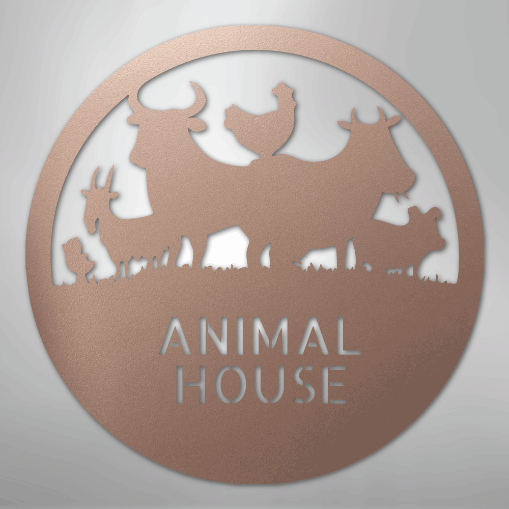 Personalized Animals Farm Metal Art Sign