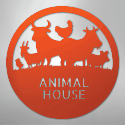Personalized Animals Farm Metal Art Sign