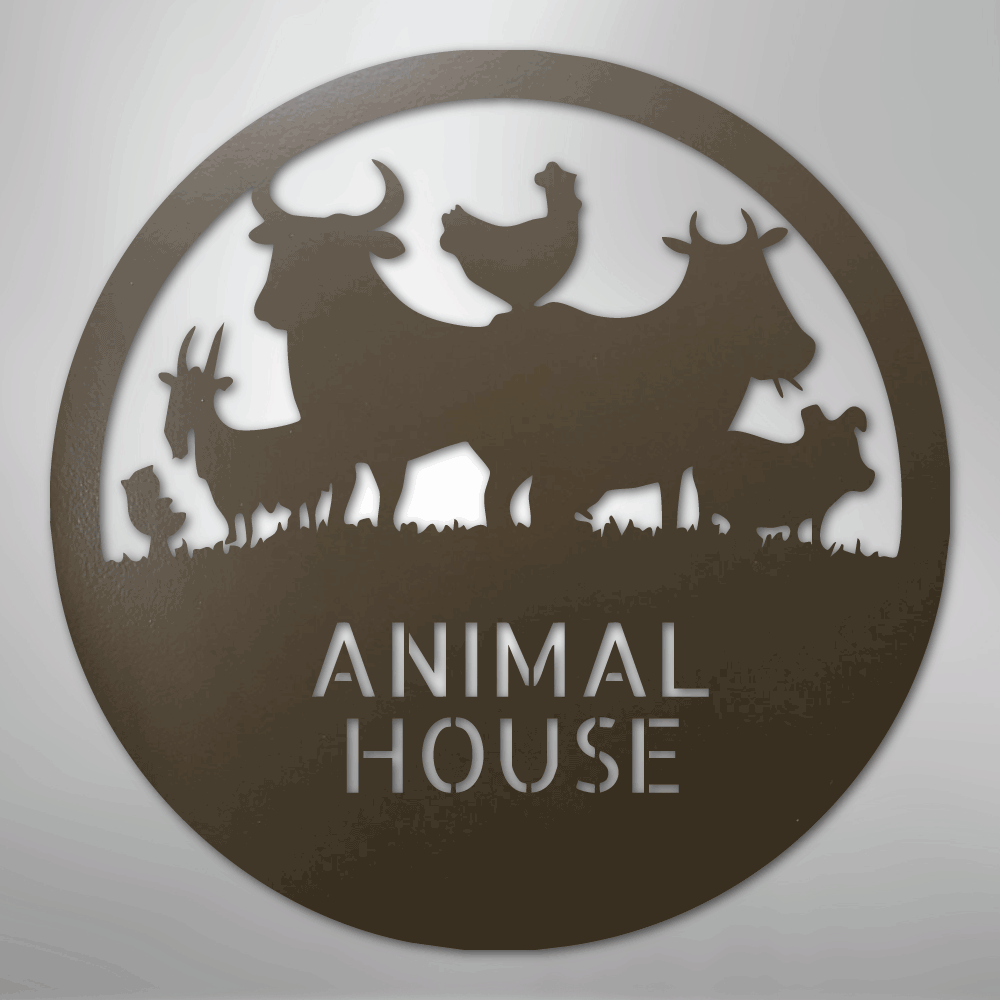 Personalized Animals Farm Metal Art Sign
