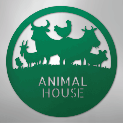 Personalized Animals Farm Metal Art Sign