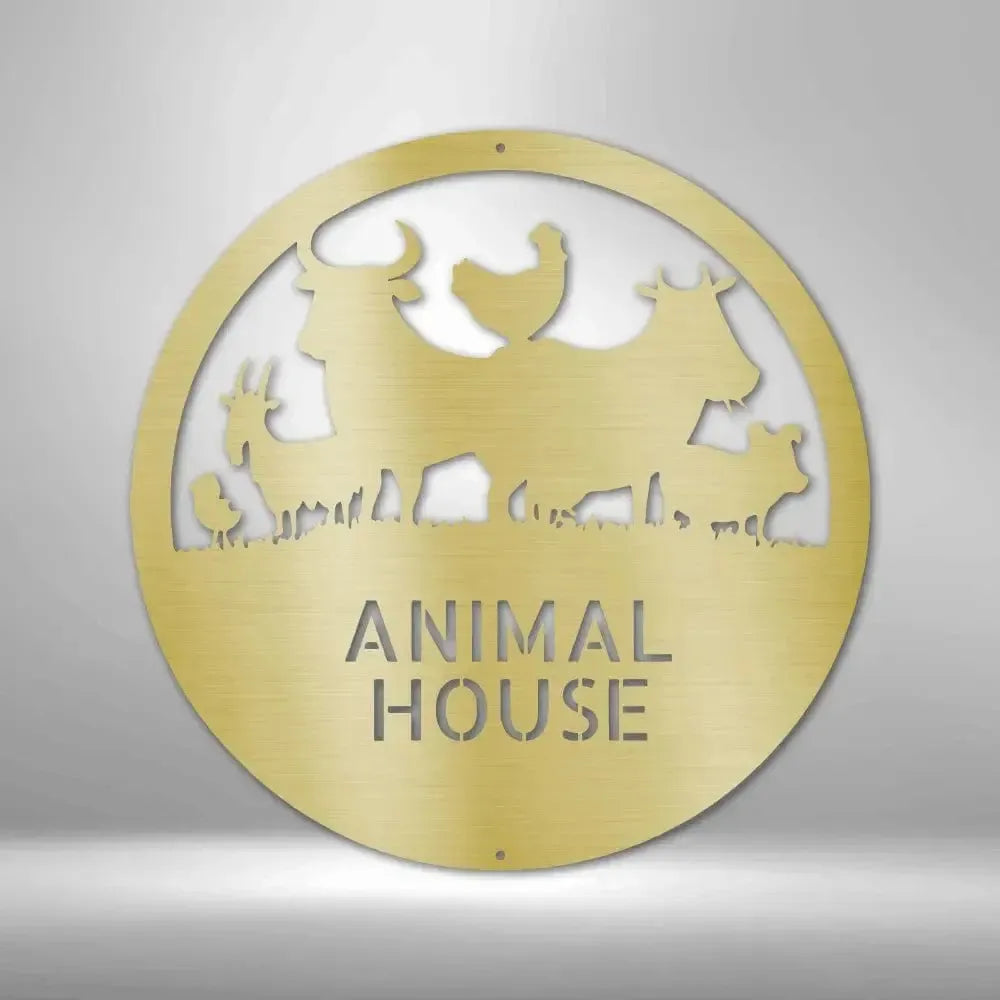 Personalized Animals Farm Metal Art Sign