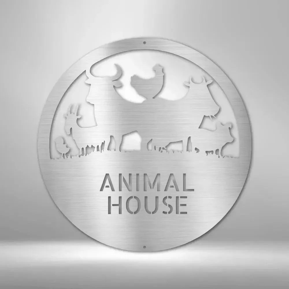 Personalized Animals Farm Metal Art Sign
