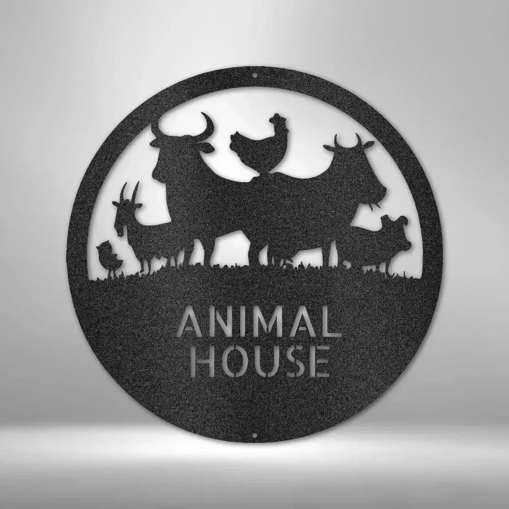 Personalized Animals Farm Metal Art Sign