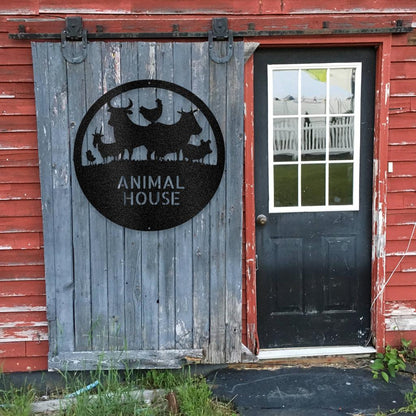 Personalized Animals Farm Metal Art Sign