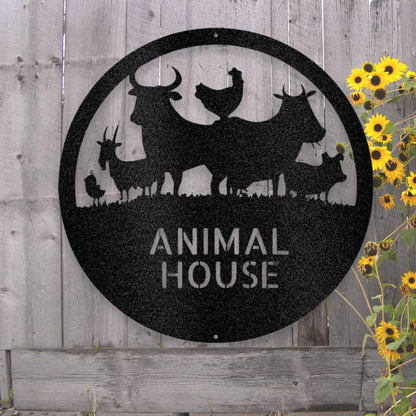 Personalized Animals Farm Metal Art Sign