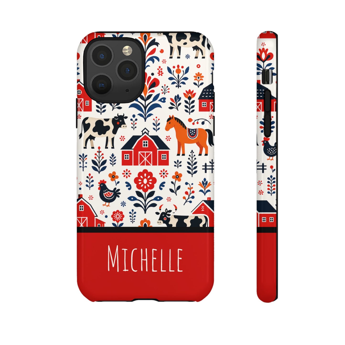 Personalized Barn Folk Art Phone Case