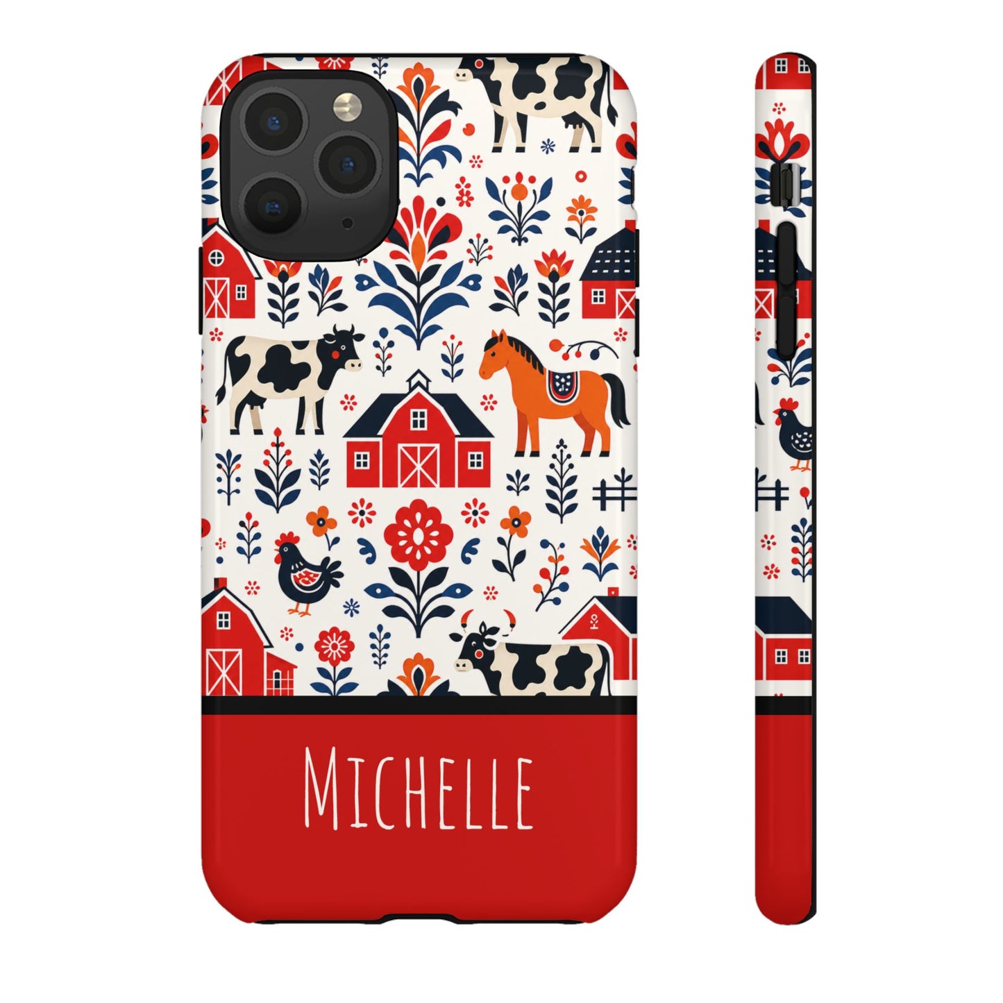 Personalized Barn Folk Art Phone Case