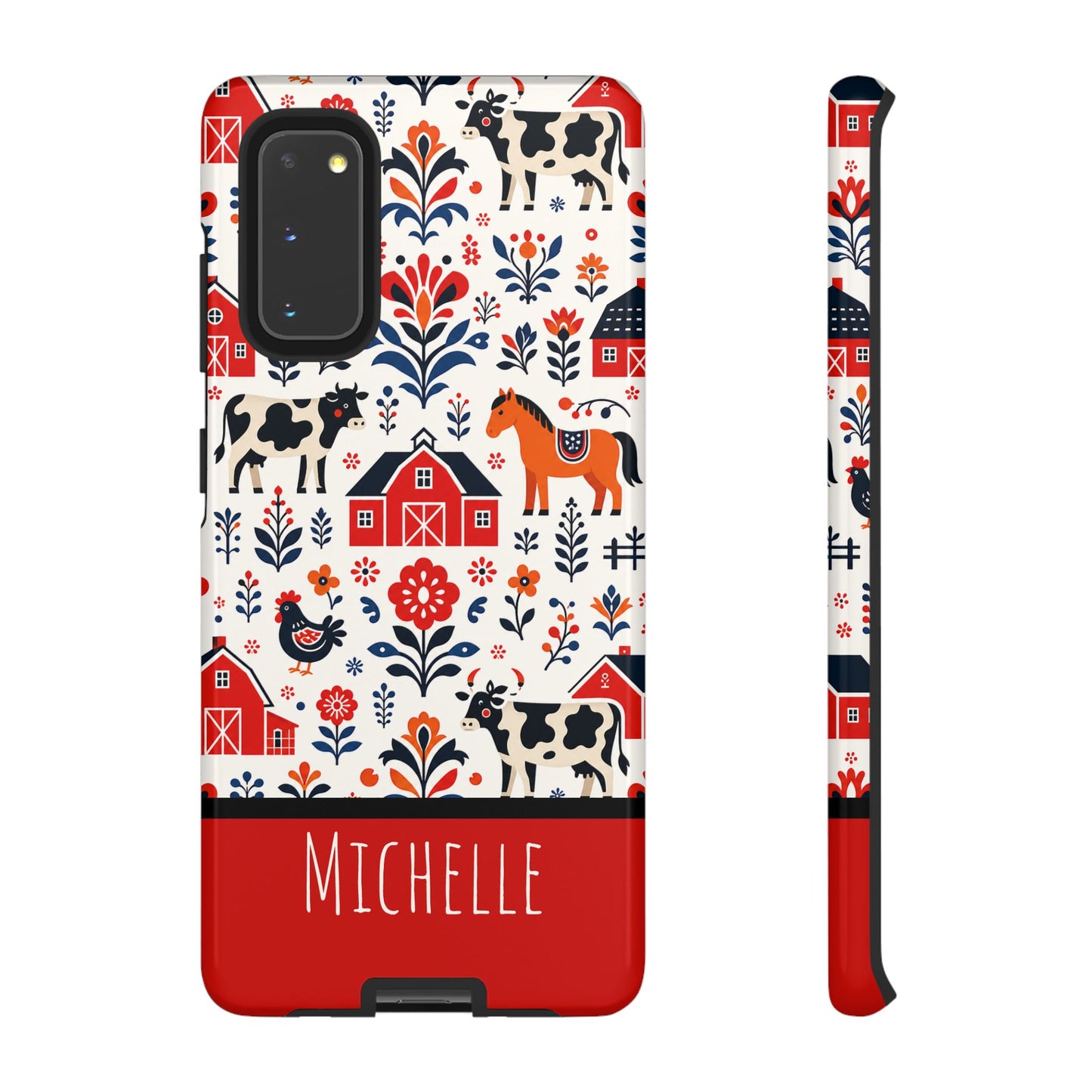 Personalized Barn Folk Art Phone Case