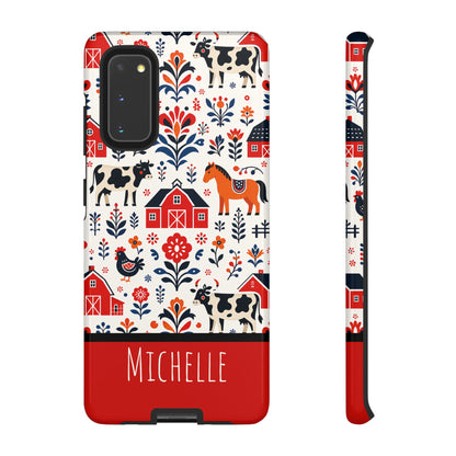 Personalized Barn Folk Art Phone Case