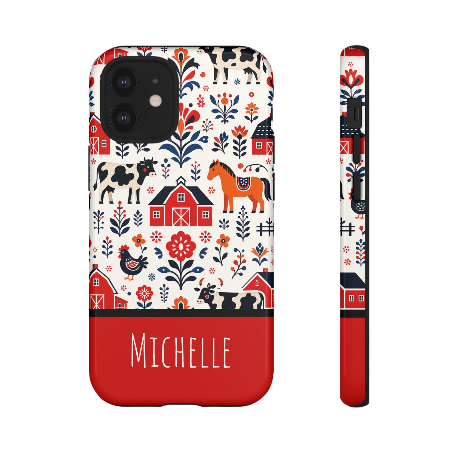 Personalized Barn Folk Art Phone Case