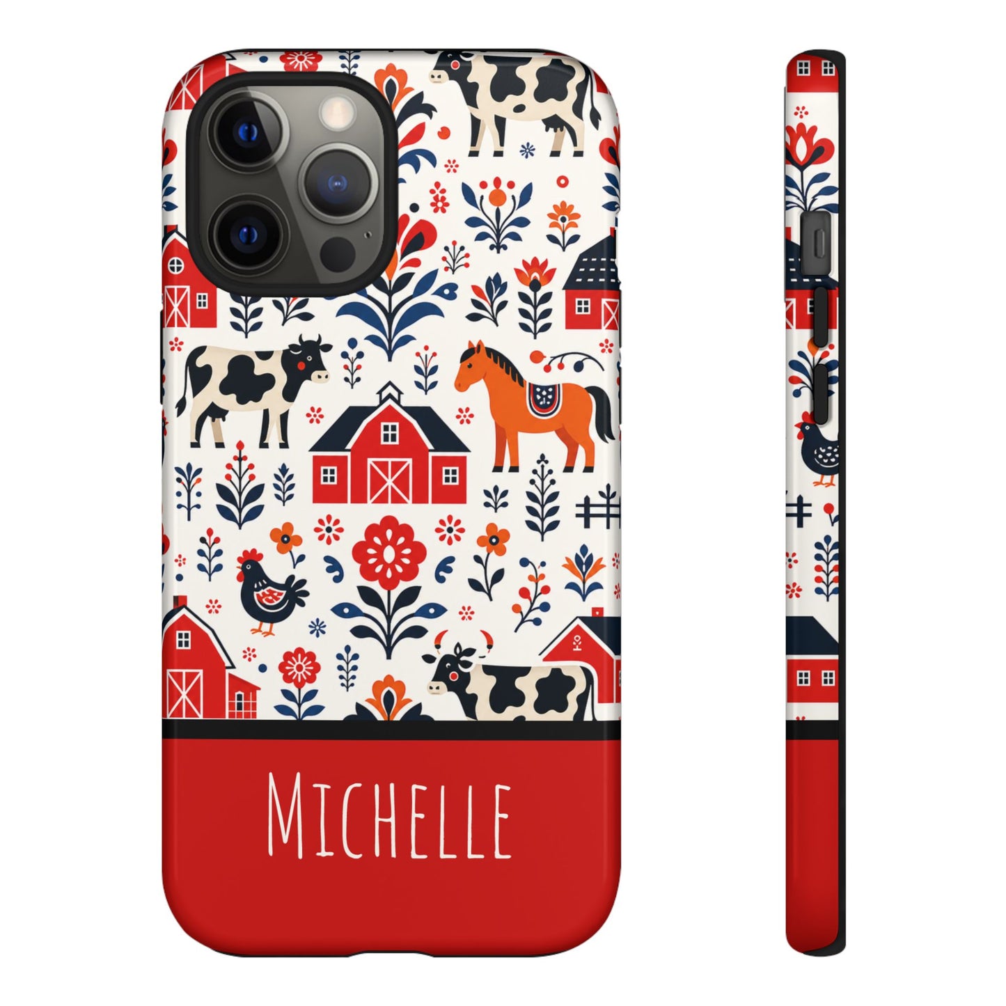 Personalized Barn Folk Art Phone Case
