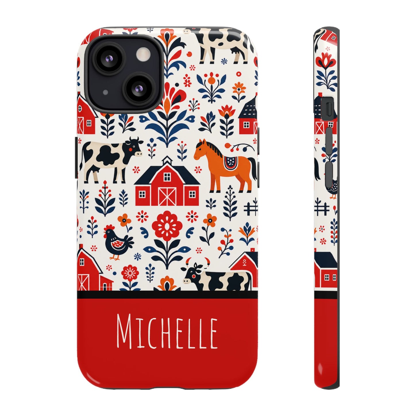 Personalized Barn Folk Art Phone Case