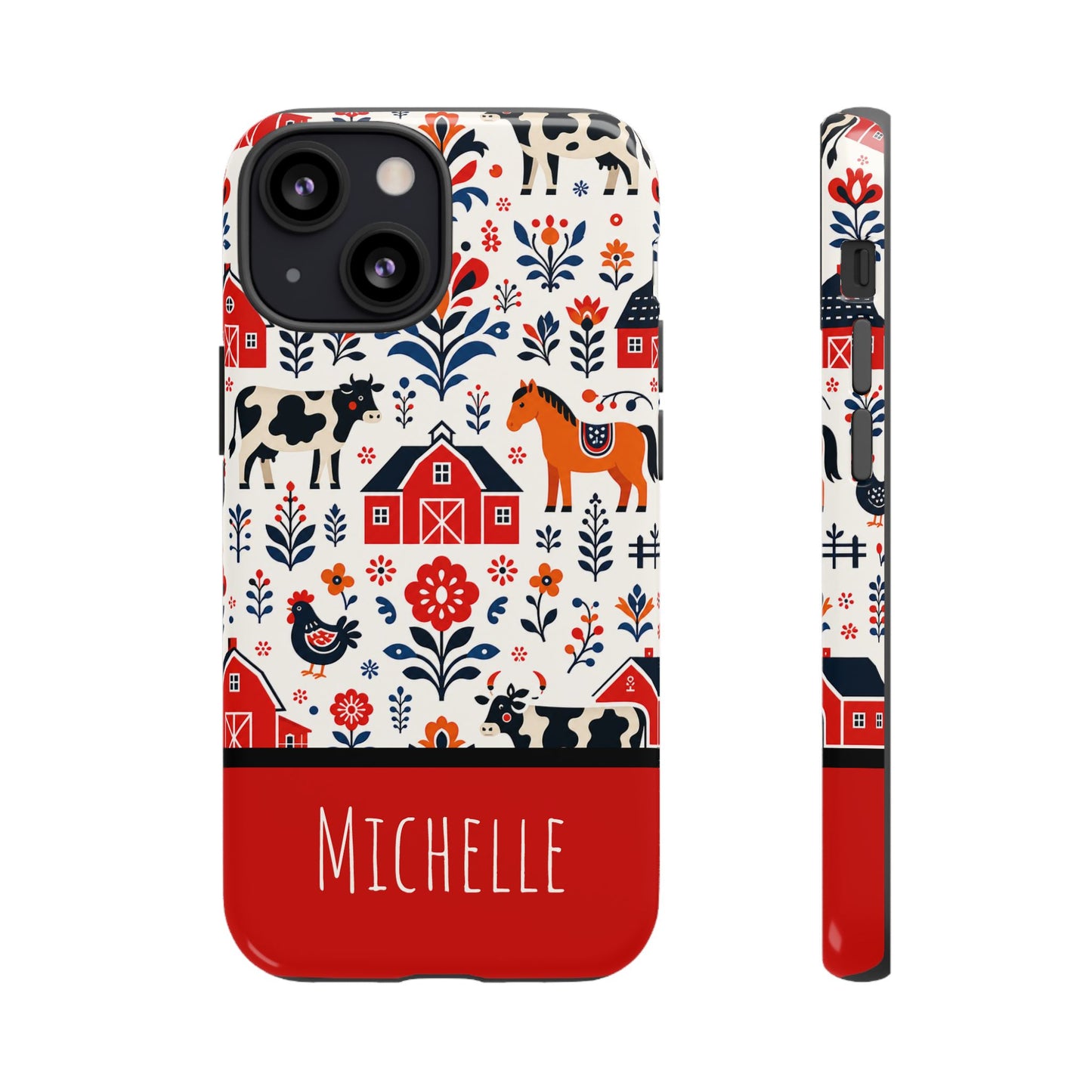 Personalized Barn Folk Art Phone Case