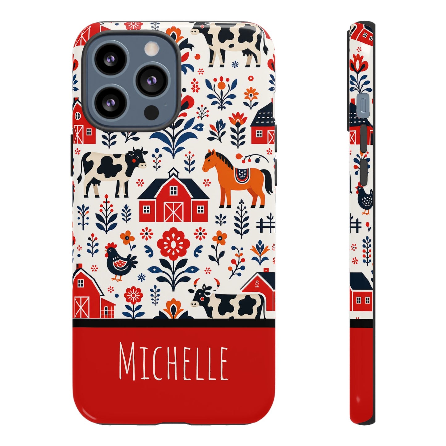 Personalized Barn Folk Art Phone Case
