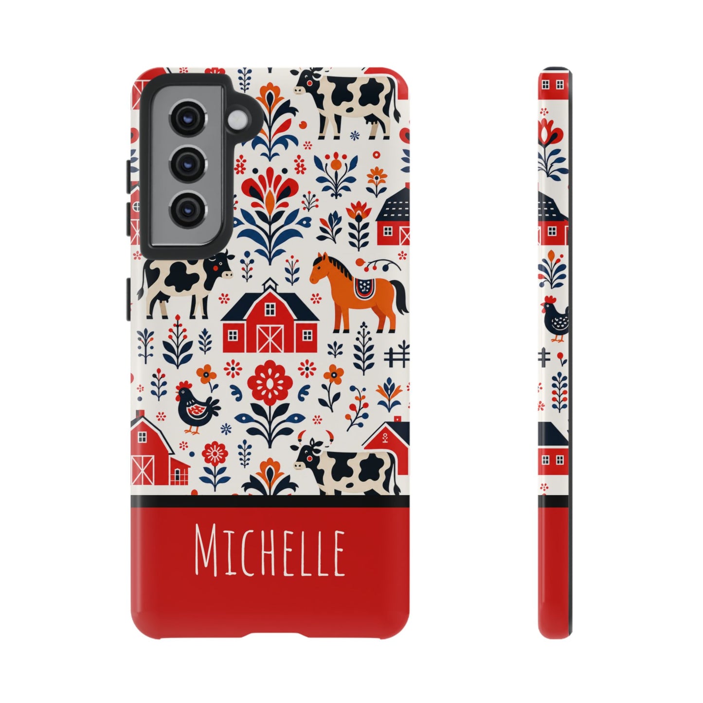 Personalized Barn Folk Art Phone Case