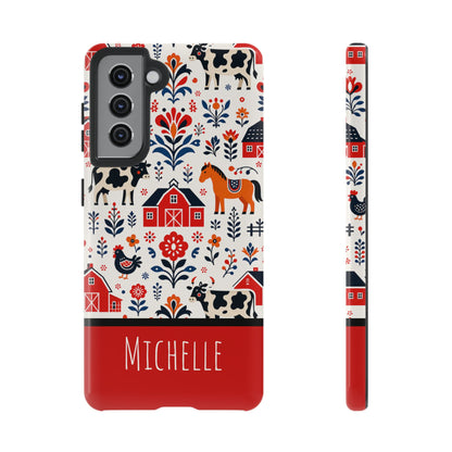 Personalized Barn Folk Art Phone Case