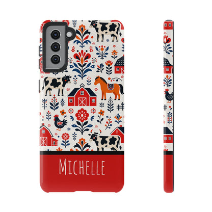 Personalized Barn Folk Art Phone Case