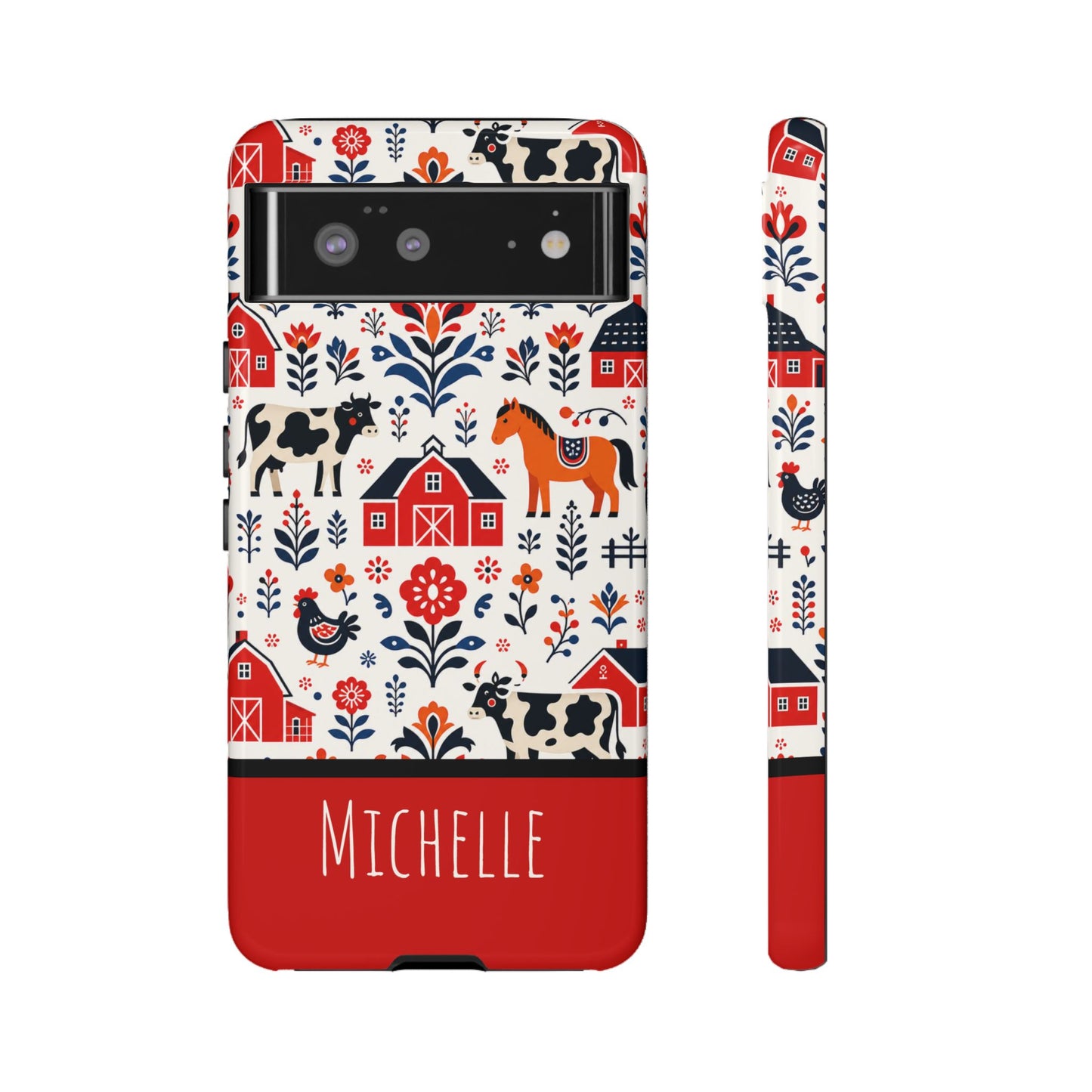Personalized Barn Folk Art Phone Case