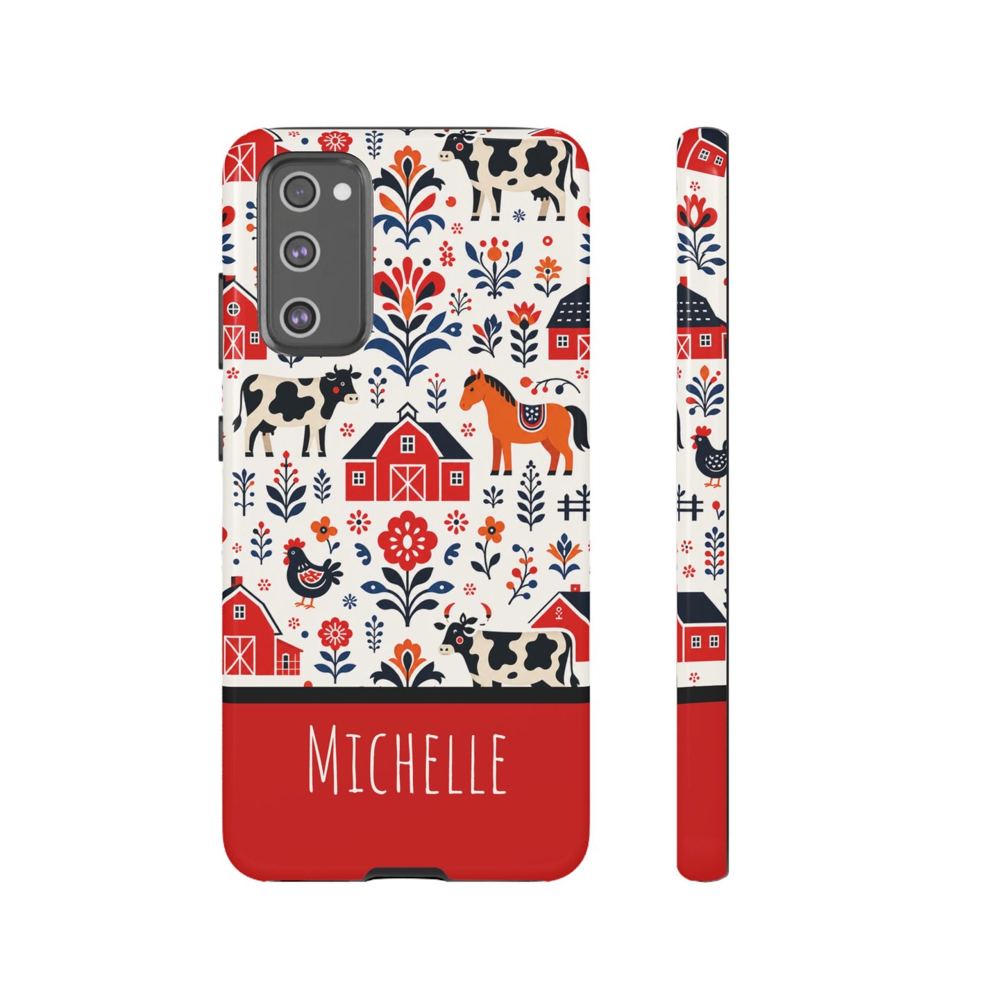 Personalized Barn Folk Art Phone Case