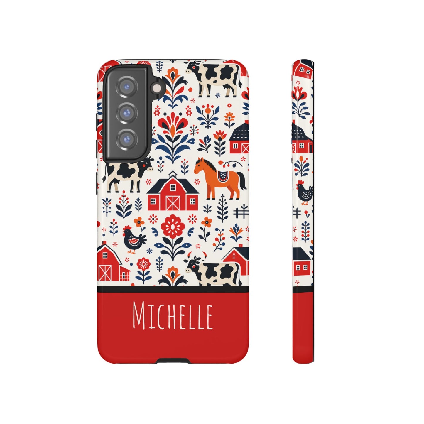 Personalized Barn Folk Art Phone Case