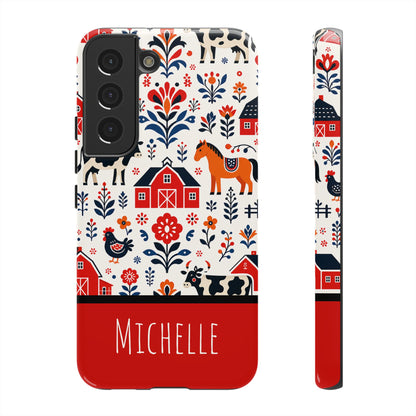 Personalized Barn Folk Art Phone Case
