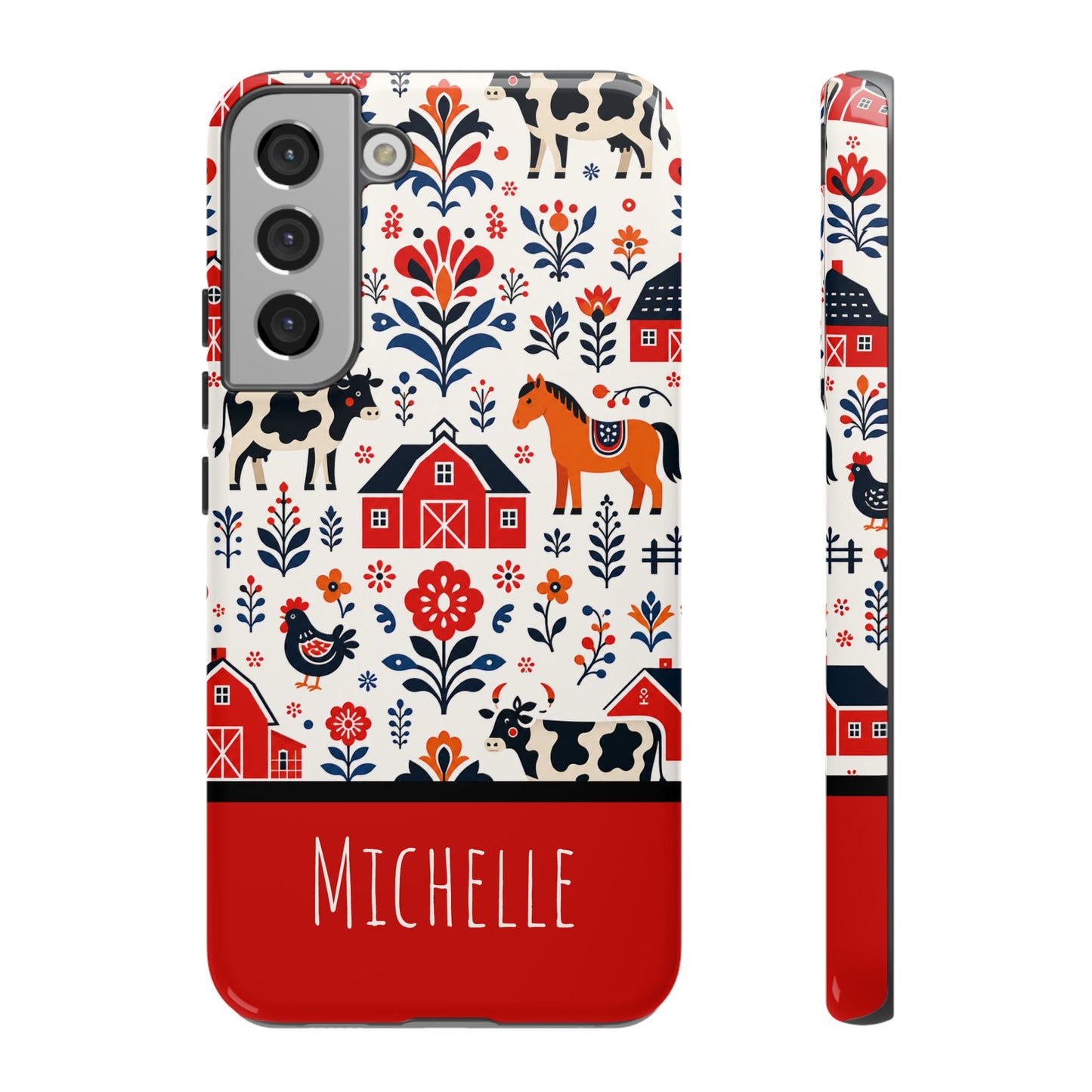 Personalized Barn Folk Art Phone Case