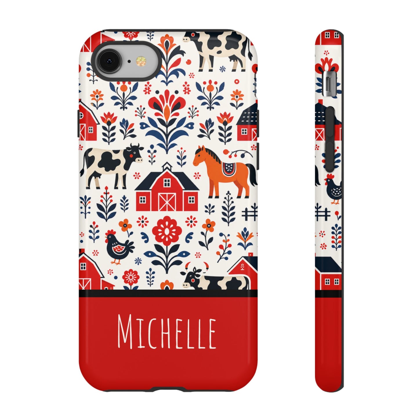Personalized Barn Folk Art Phone Case