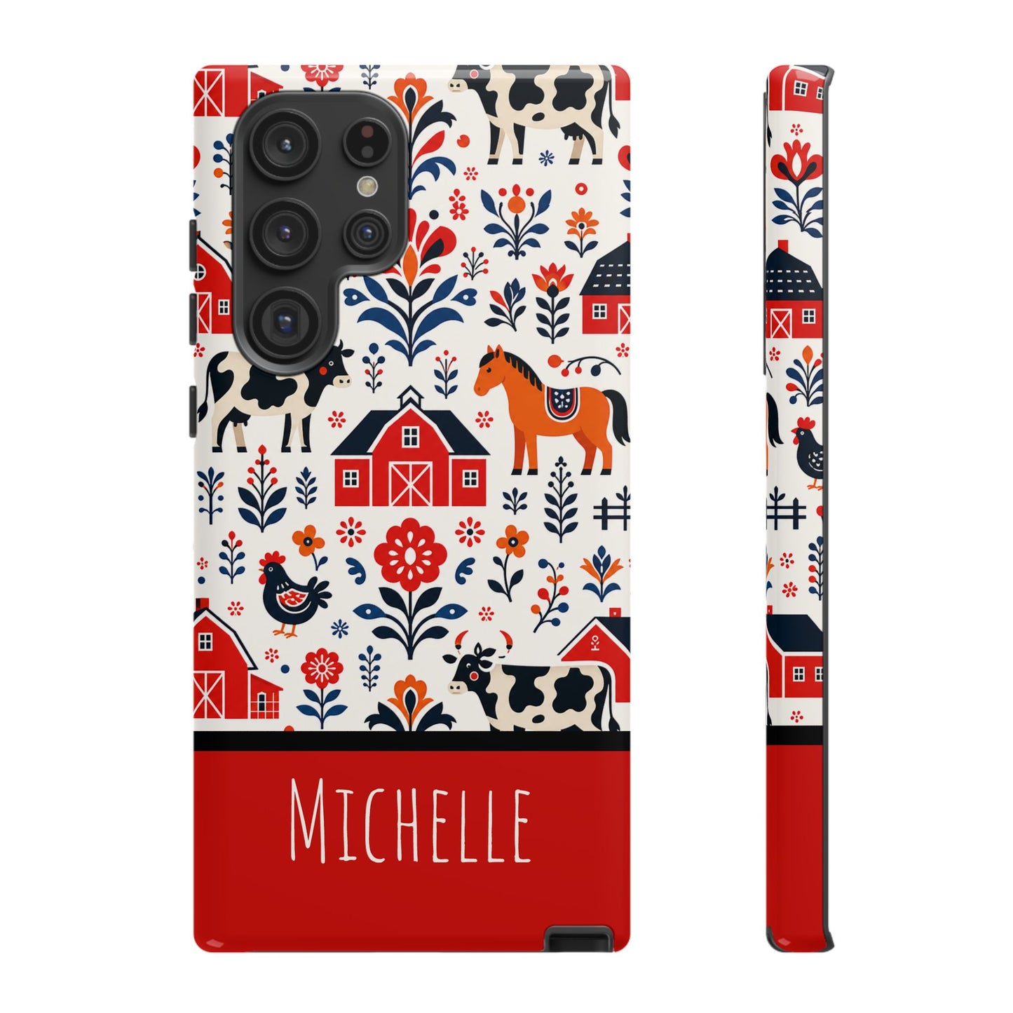 Personalized Barn Folk Art Phone Case