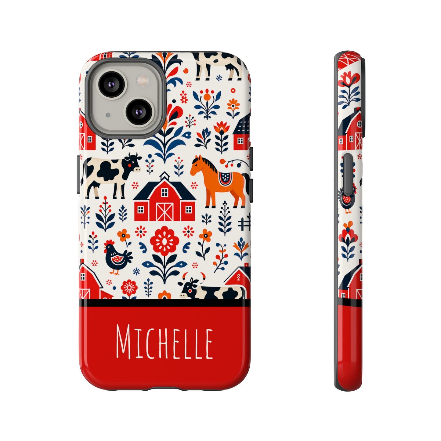 Personalized Barn Folk Art Phone Case