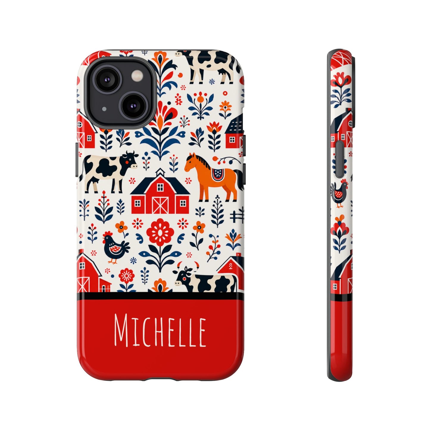 Personalized Barn Folk Art Phone Case