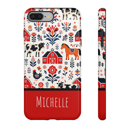 Personalized Barn Folk Art Phone Case