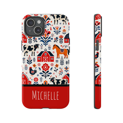 Personalized Barn Folk Art Phone Case