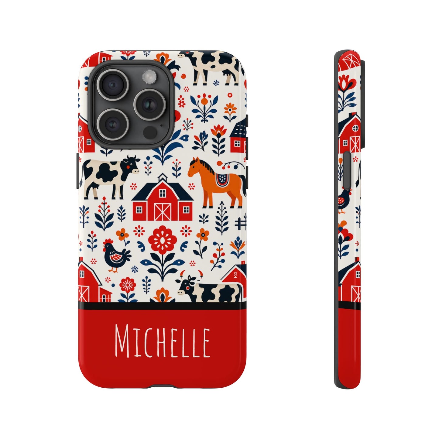 Personalized Barn Folk Art Phone Case