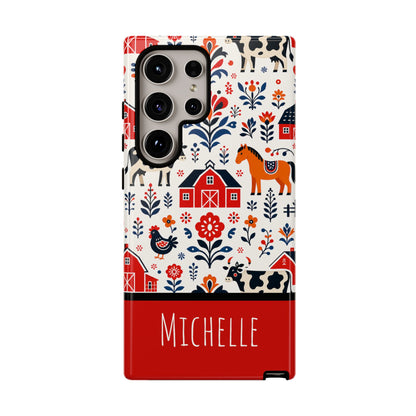 Personalized Barn Folk Art Phone Case