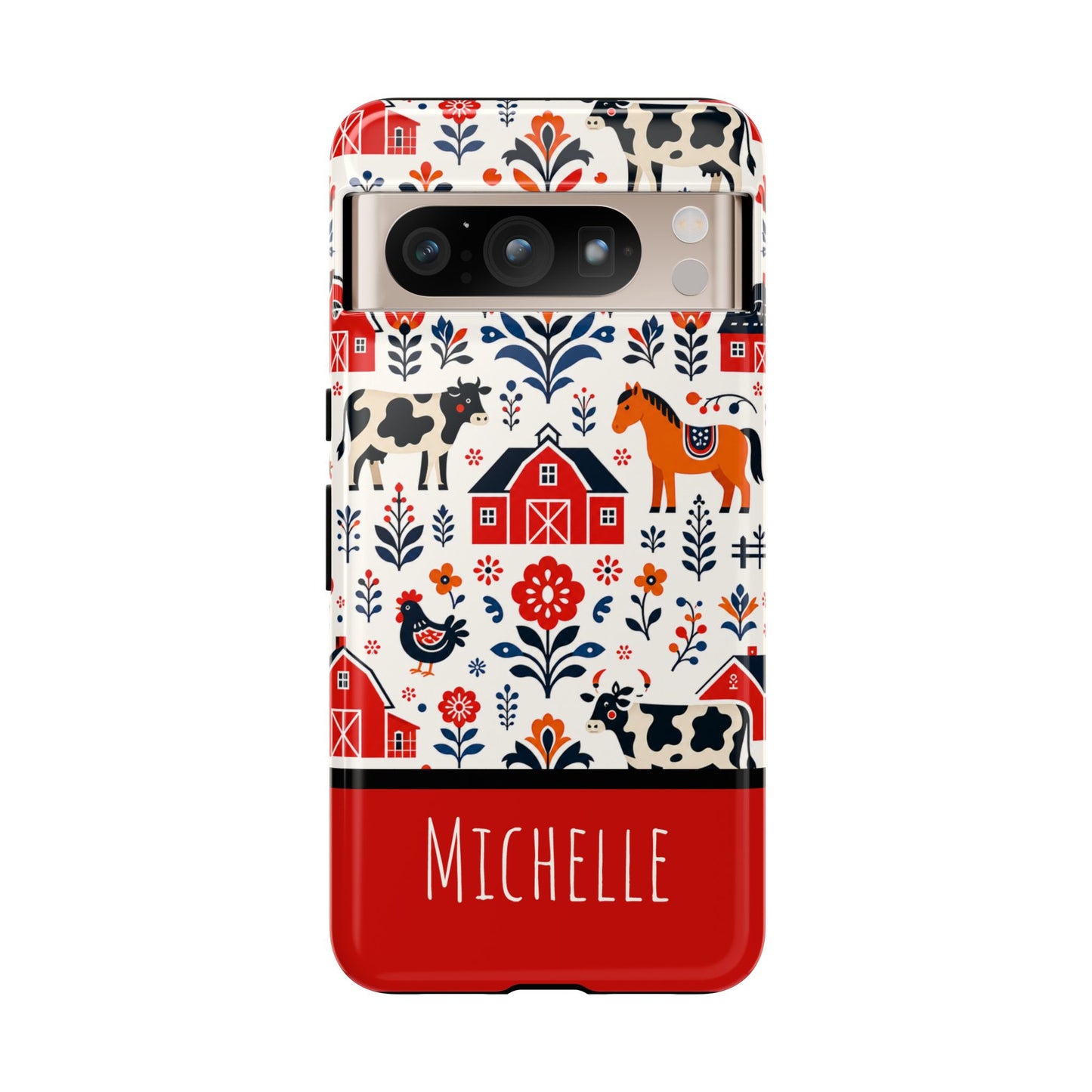 Personalized Barn Folk Art Phone Case