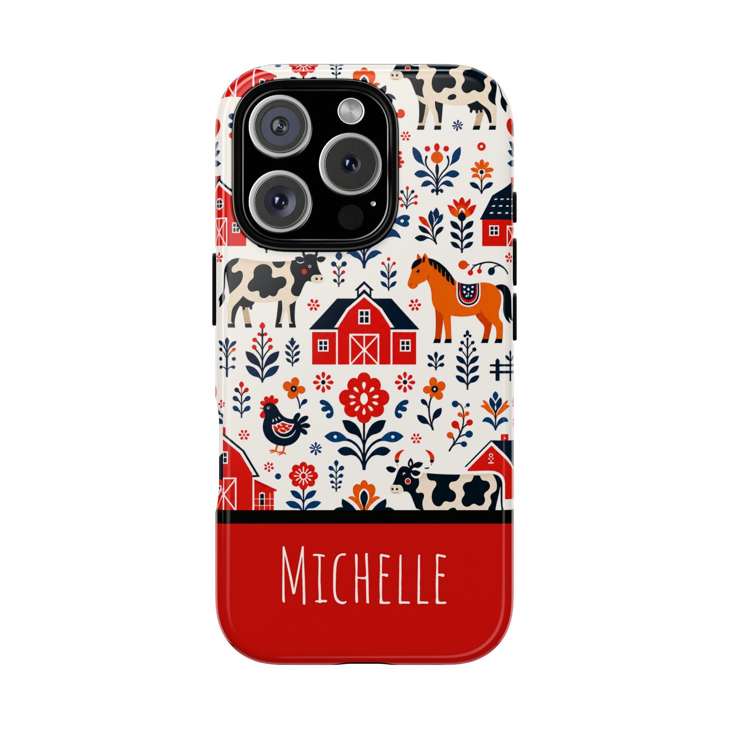 Personalized Barn Folk Art Phone Case