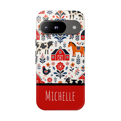Personalized Barn Folk Art Phone Case
