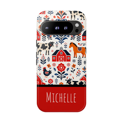 Personalized Barn Folk Art Phone Case