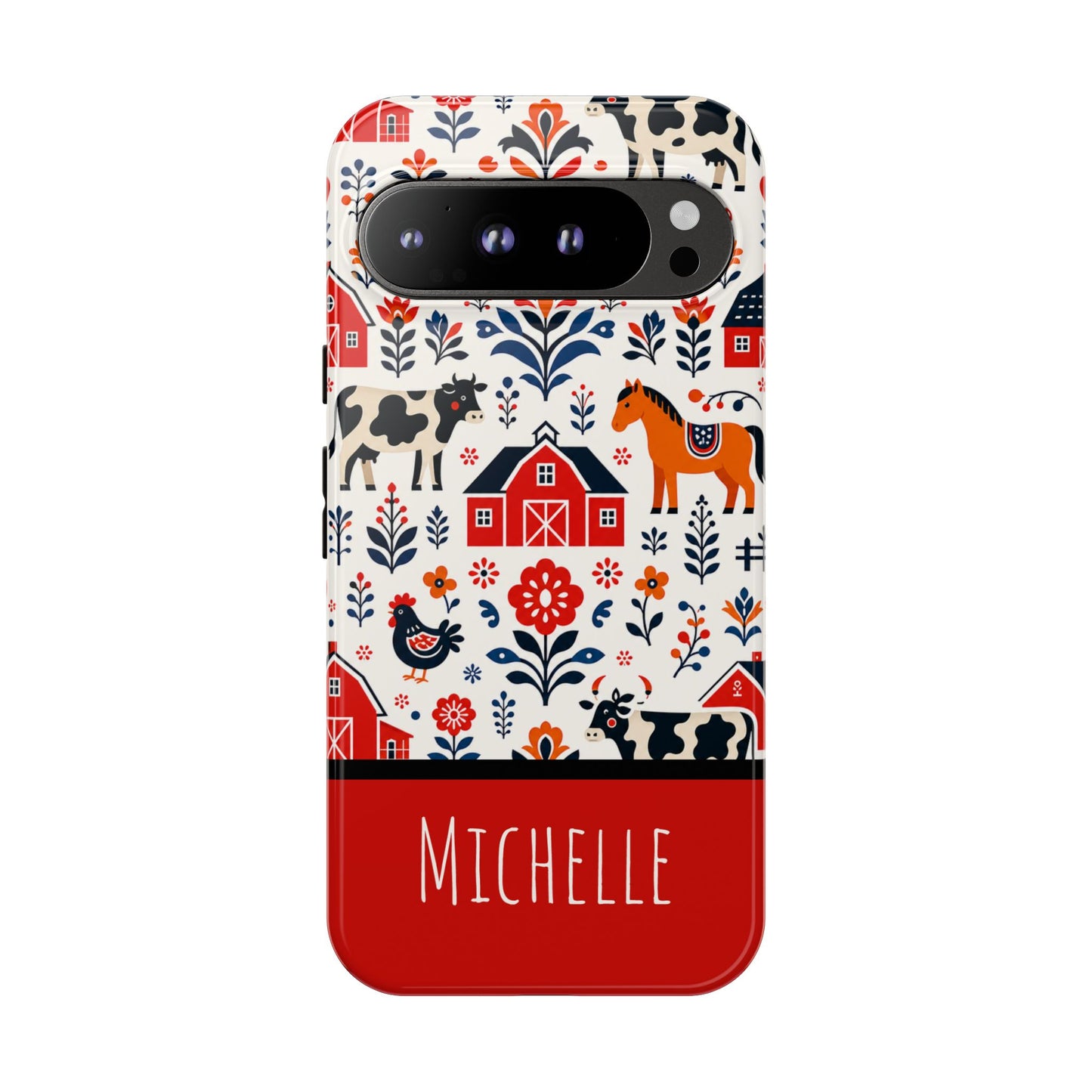 Personalized Barn Folk Art Phone Case