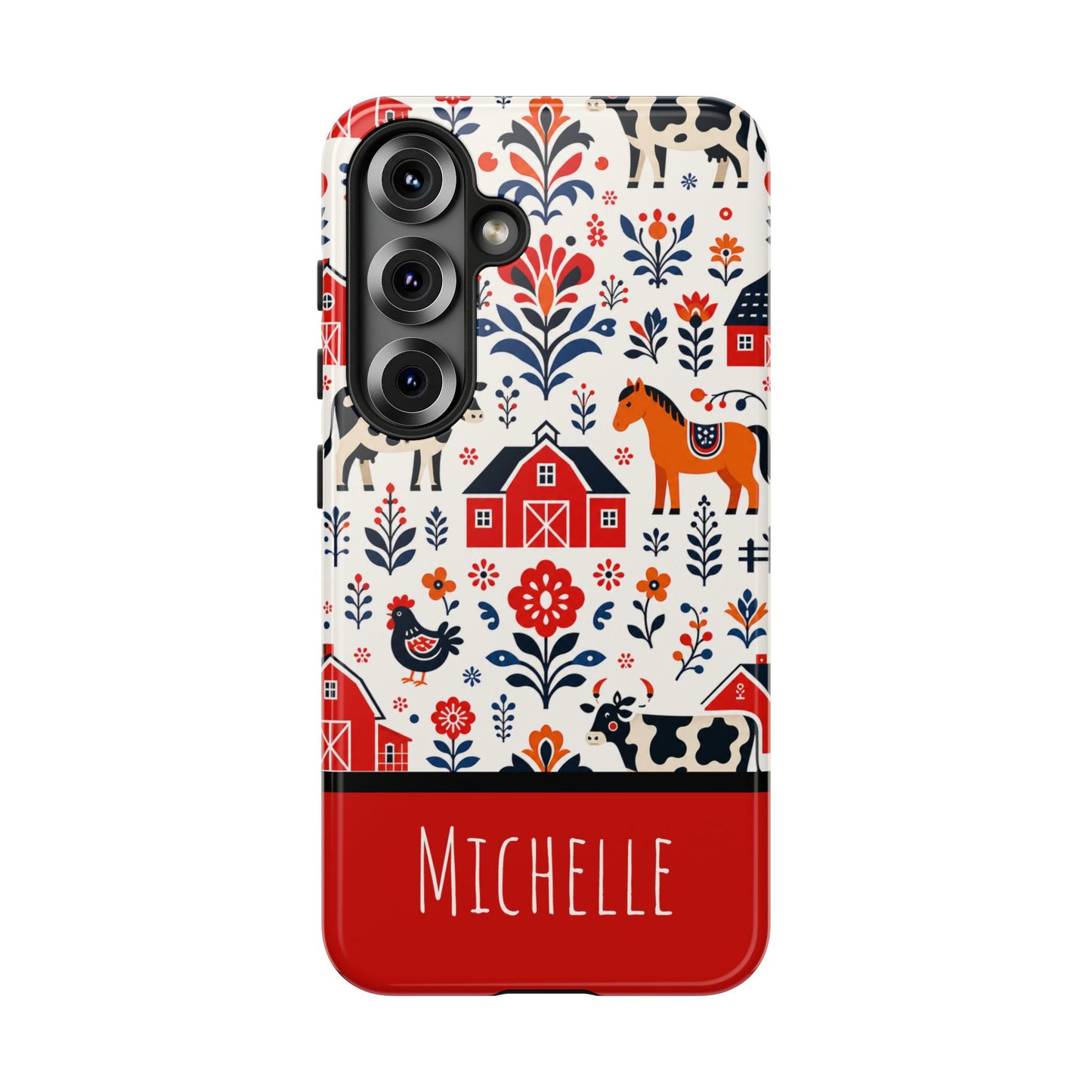 Personalized Barn Folk Art Phone Case