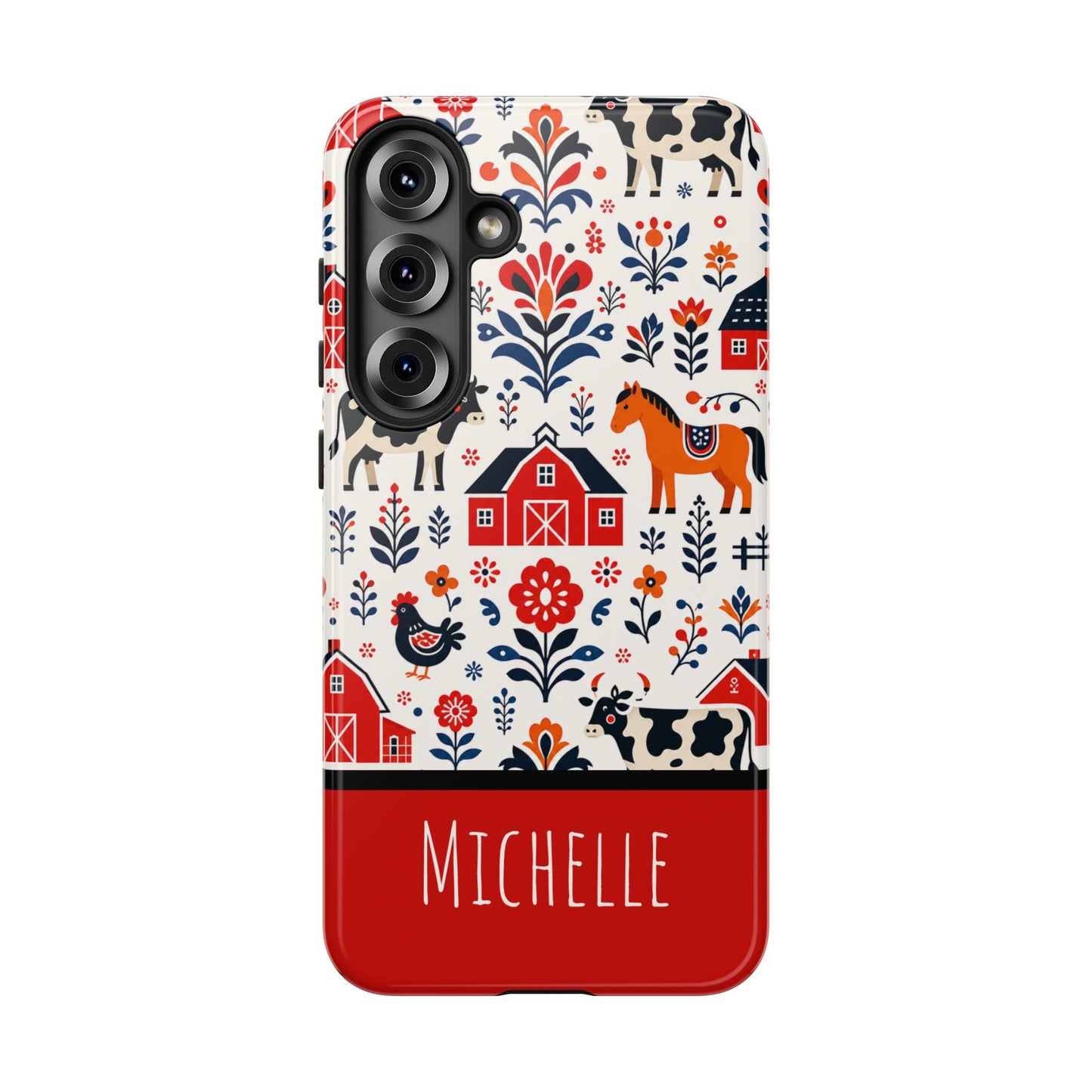Personalized Barn Folk Art Phone Case