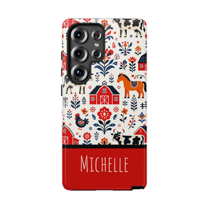 Personalized Barn Folk Art Phone Case