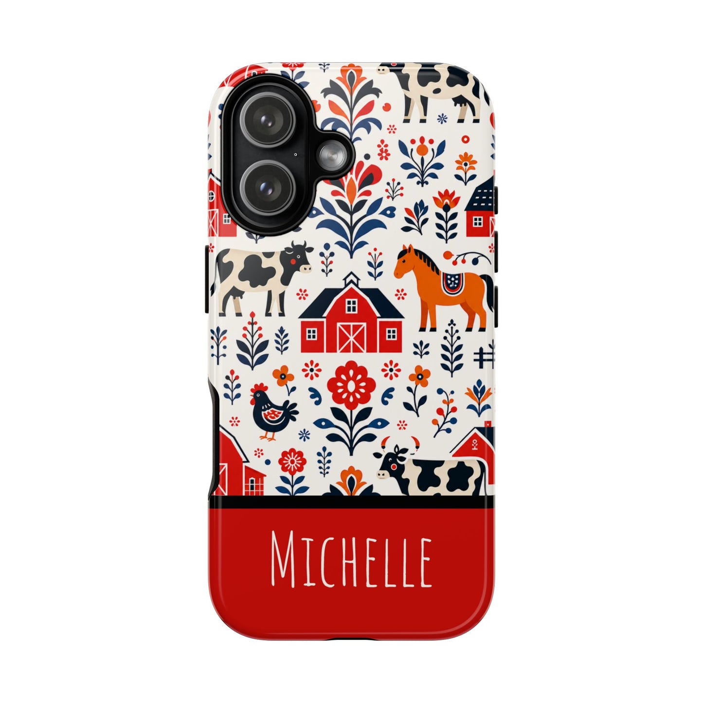 Personalized Barn Folk Art Phone Case