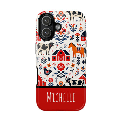 Personalized Barn Folk Art Phone Case
