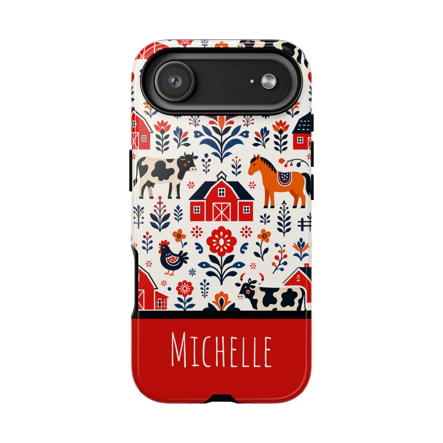 Personalized Barn Folk Art Phone Case