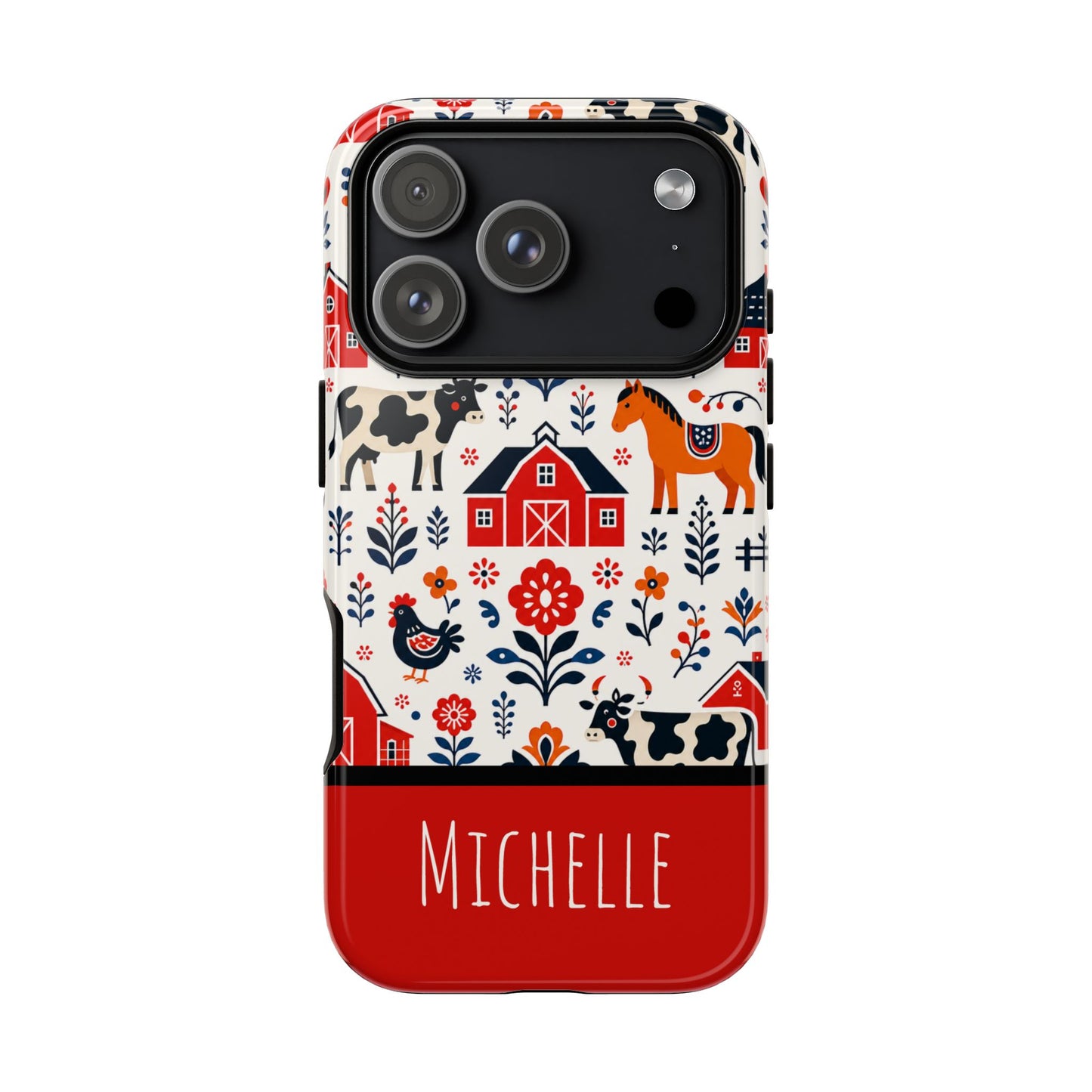 Personalized Barn Folk Art Phone Case